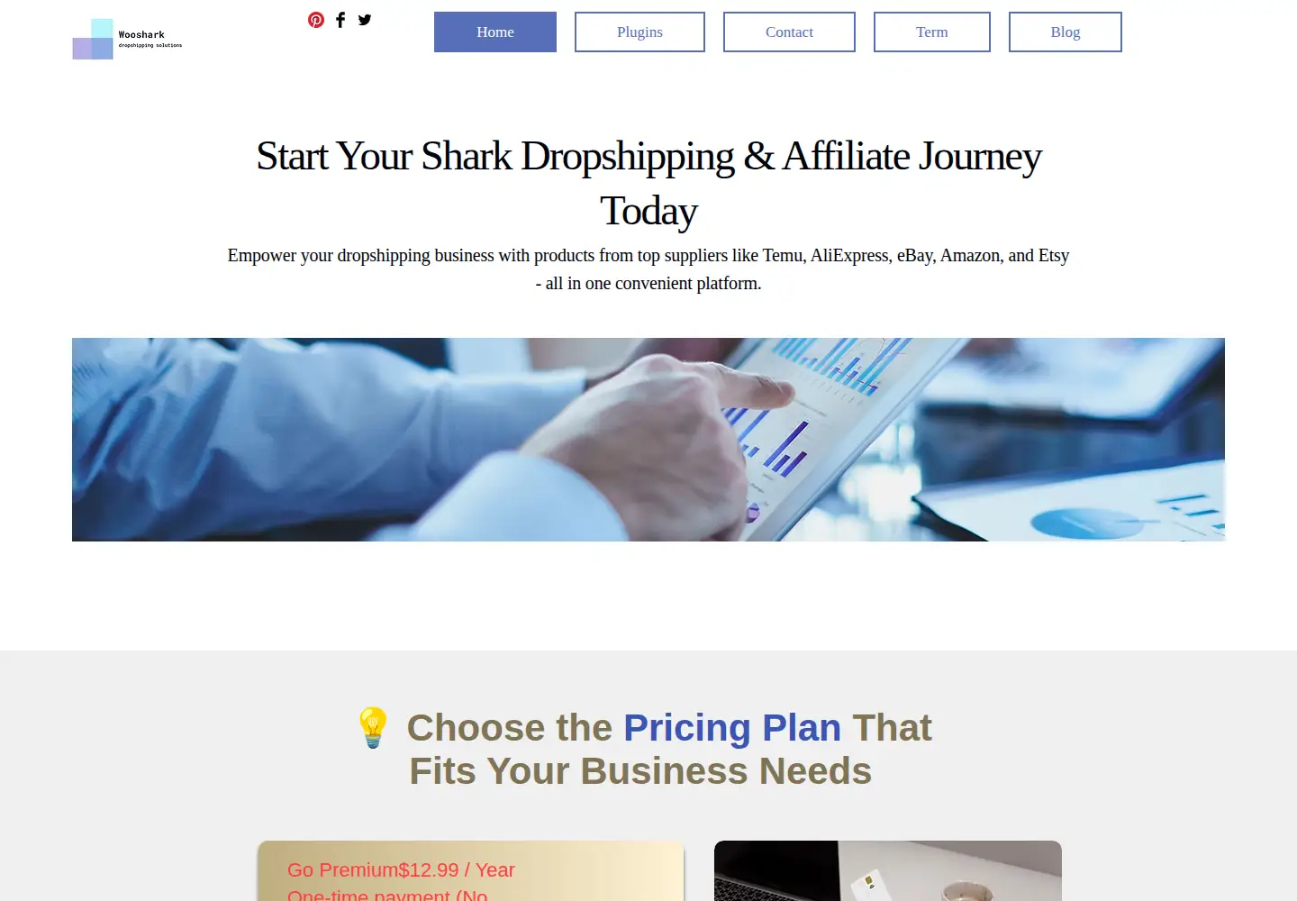 Screenshot of wooshark.com