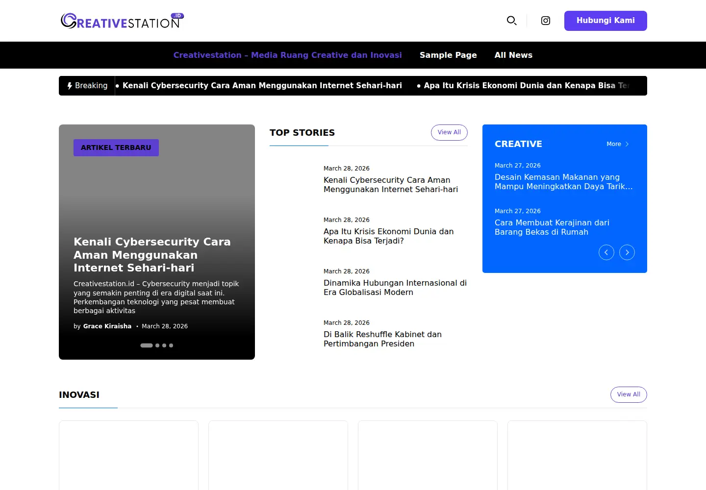 Screenshot of creativestation.id