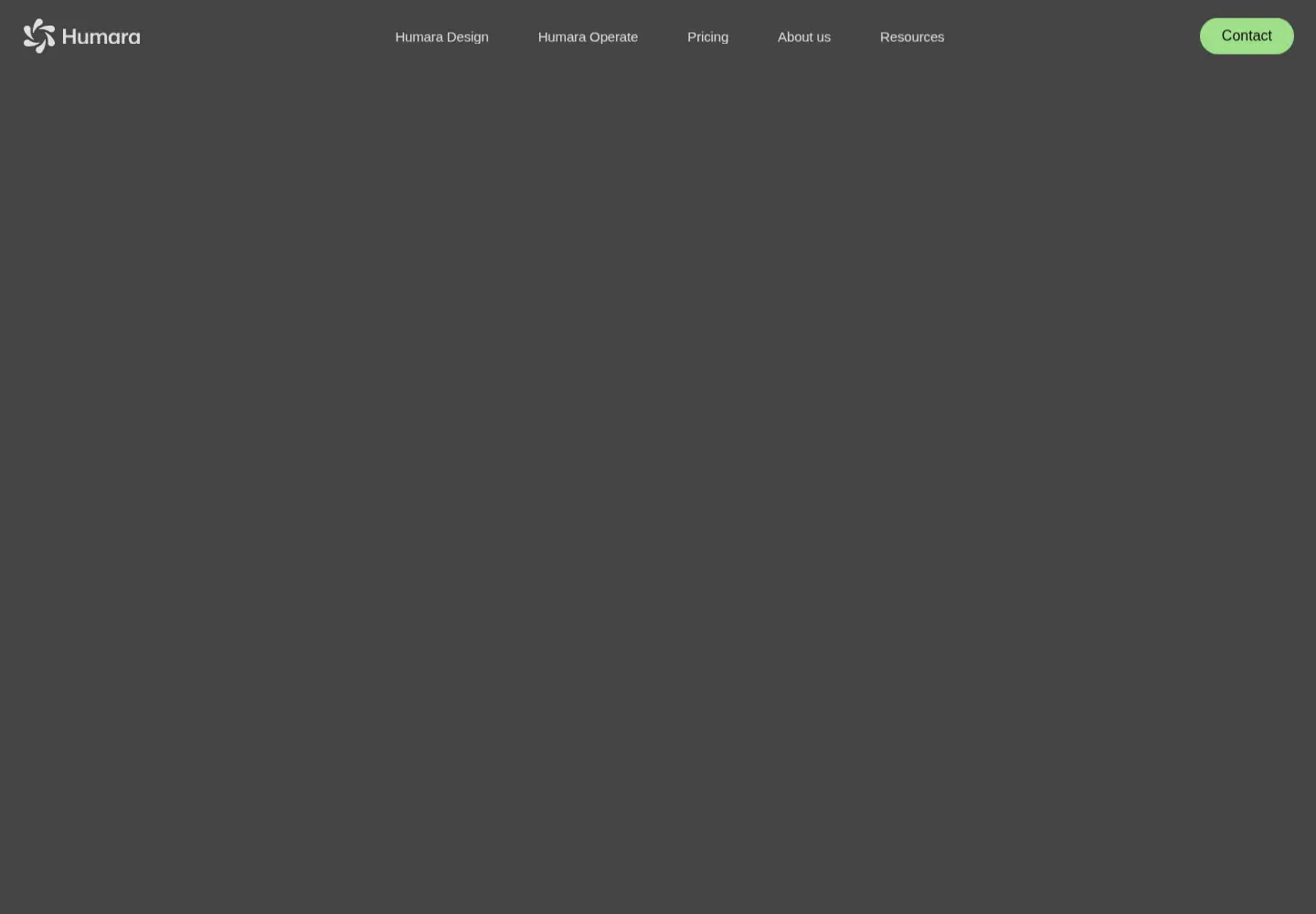 Captured homepage of humara.tech in the current scan