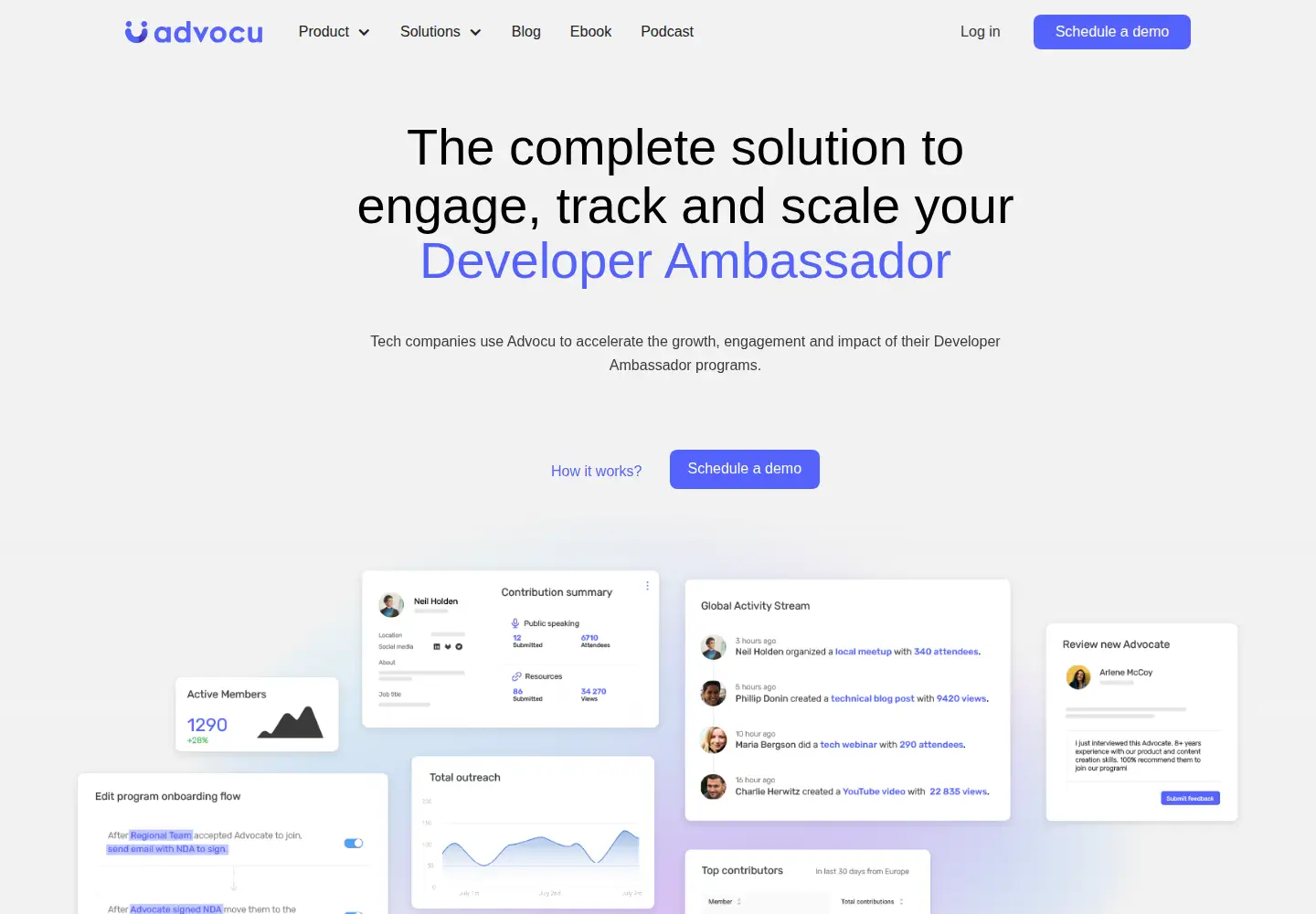 Captured homepage of advocu.com in the current scan
