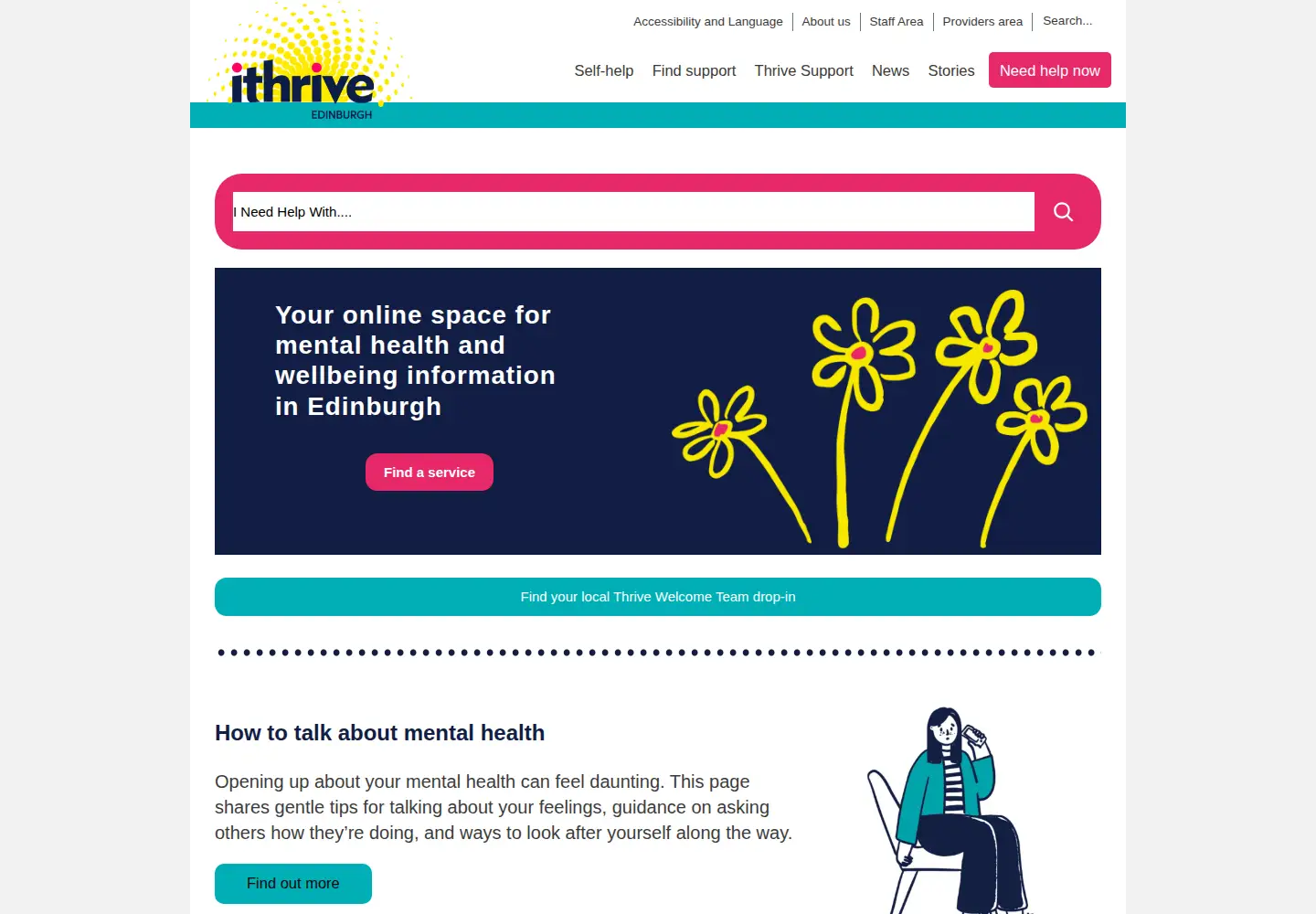 Screenshot of ithriveedinburgh.org.uk