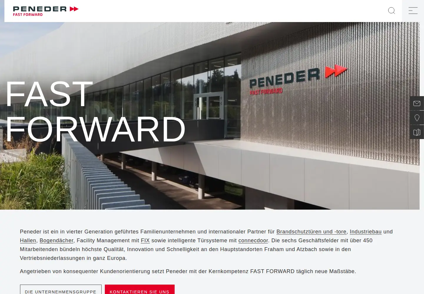 Screenshot of peneder.com