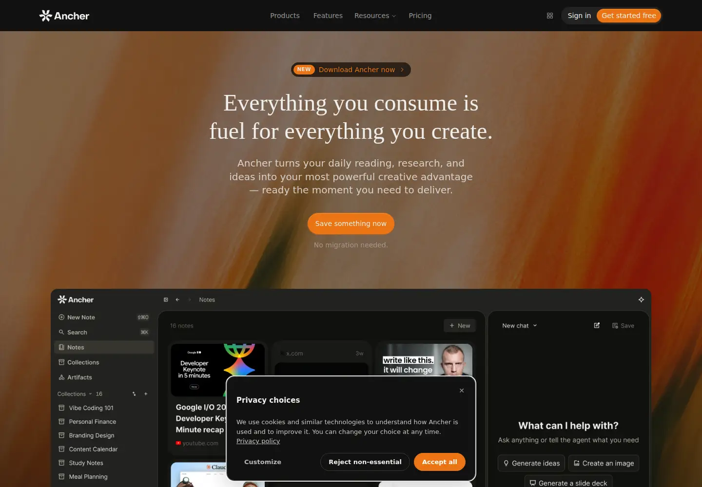 Screenshot of ancher.ai