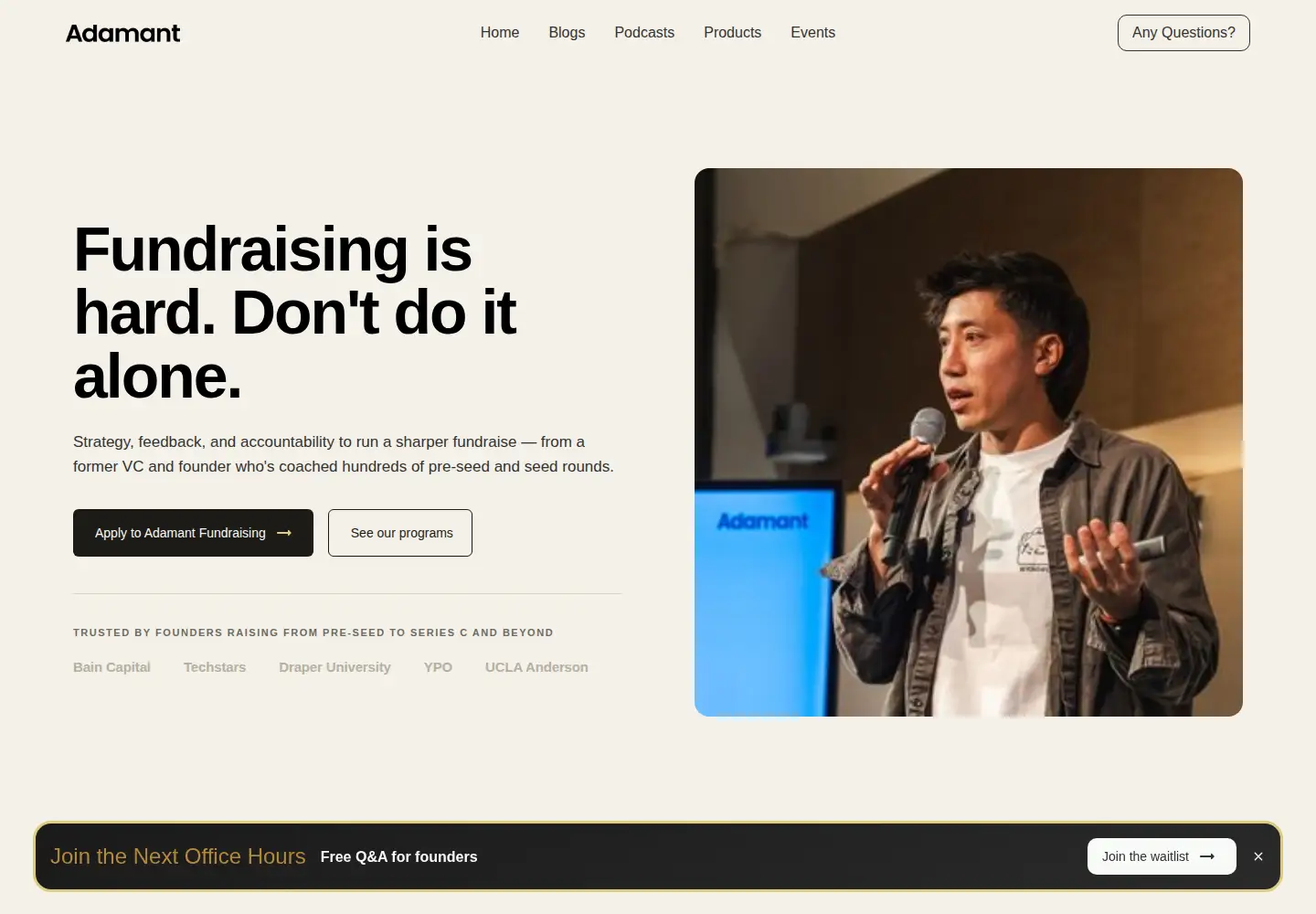 Captured homepage of admnt.com in the current scan