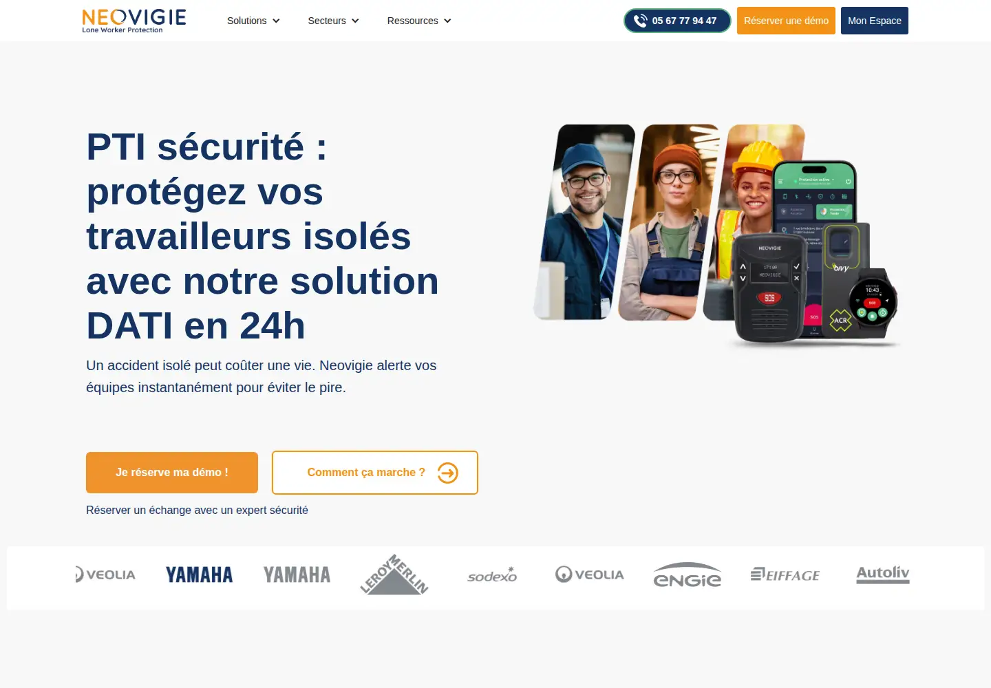 Captured homepage of neovigie.com in the current scan