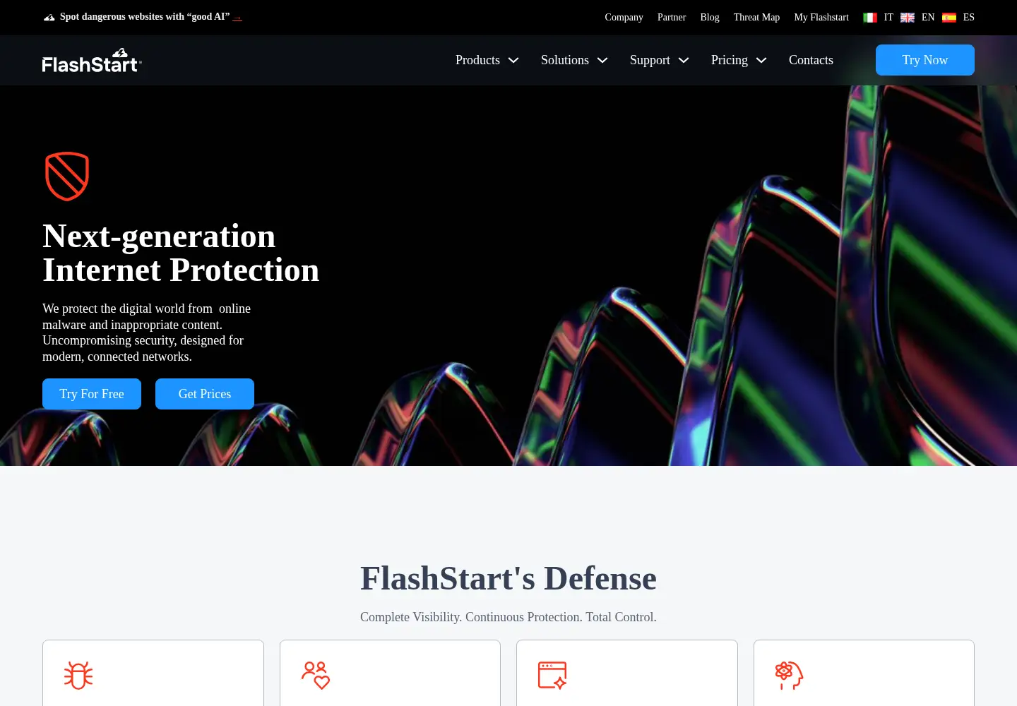 Screenshot of flashstart.com