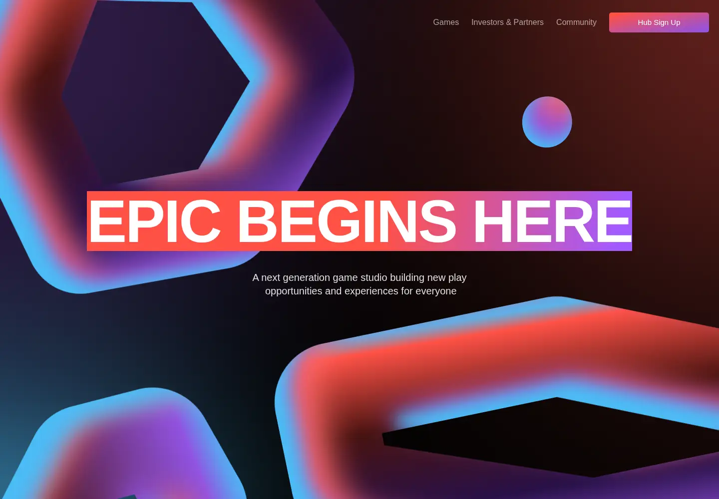 Captured homepage of epicleague.io in the current scan