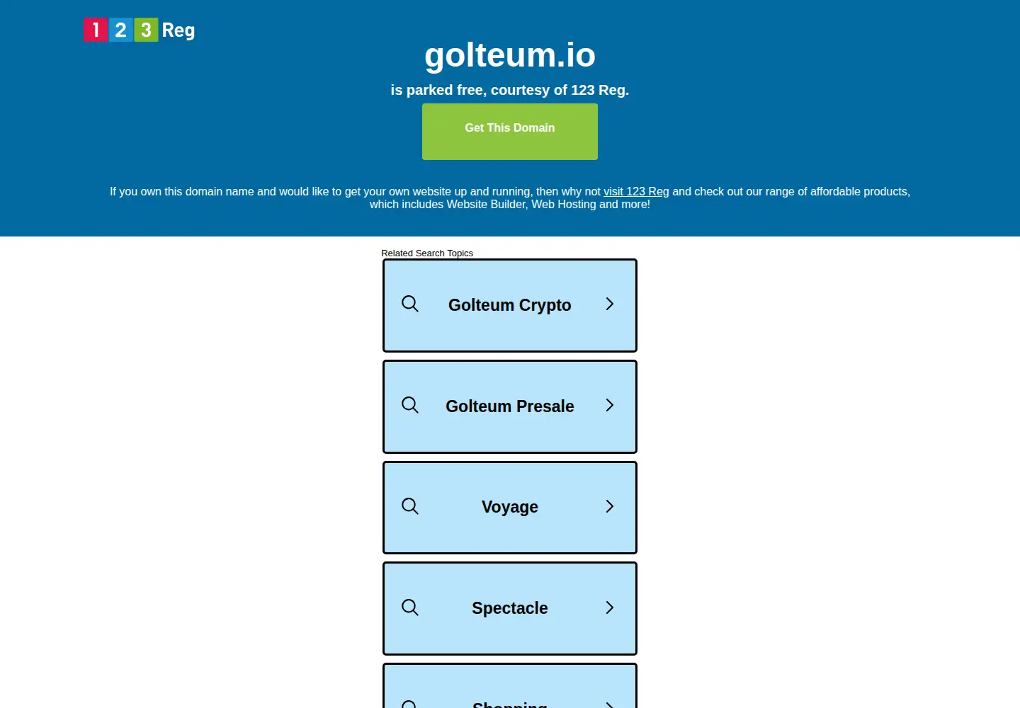Screenshot of golteum.io