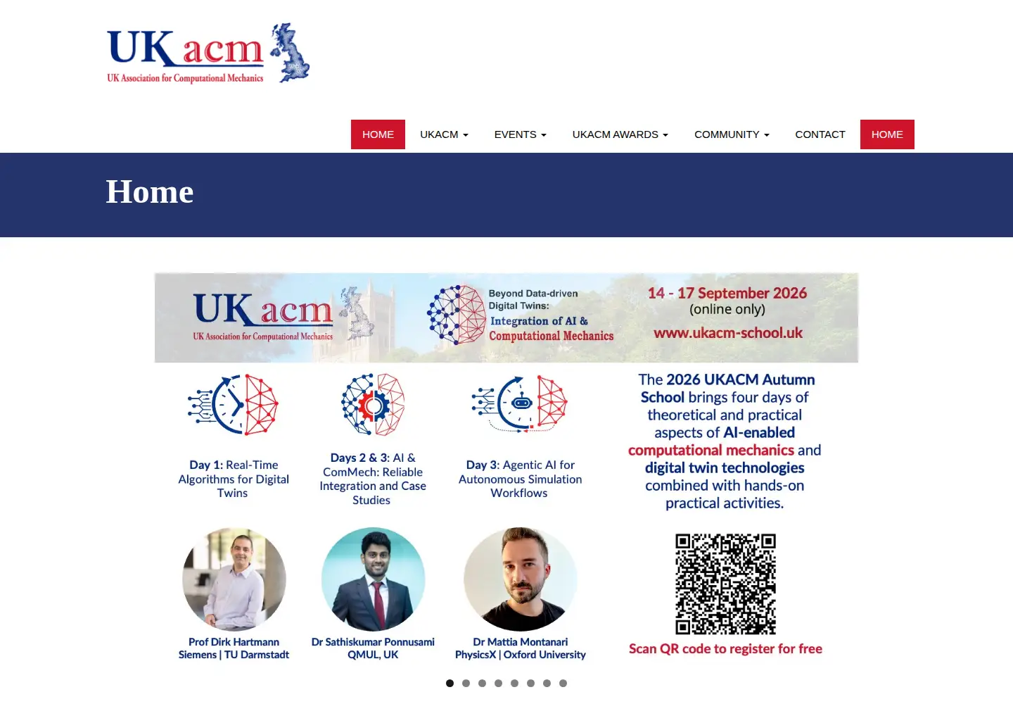 Captured homepage of ukacm.org in the current scan