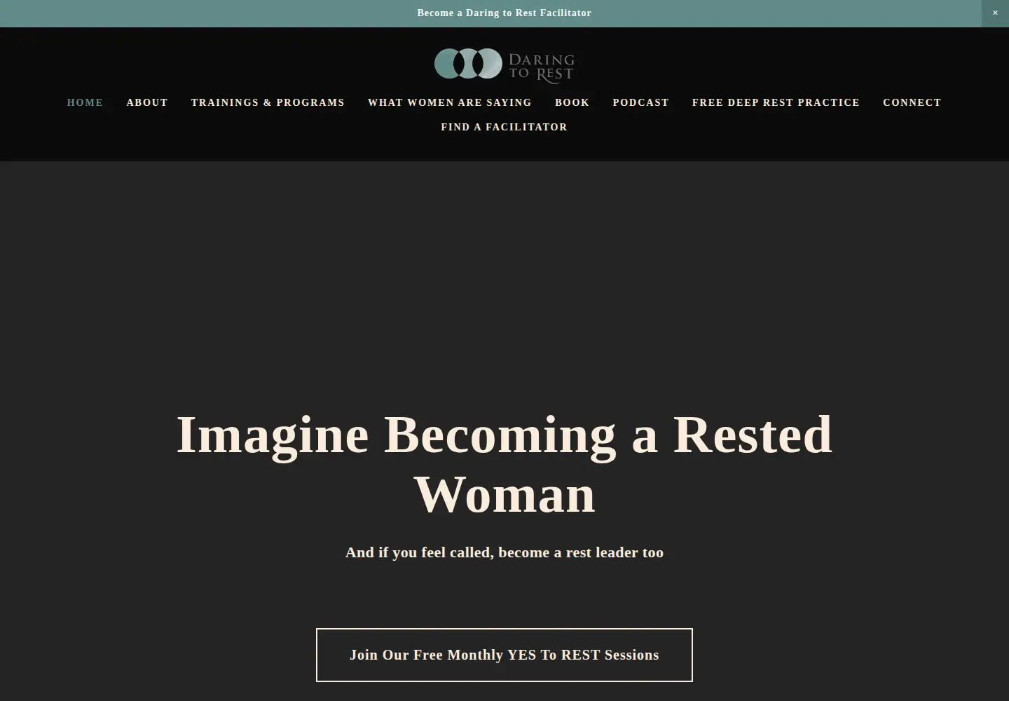 Captured homepage of daringtorest.com in the current scan
