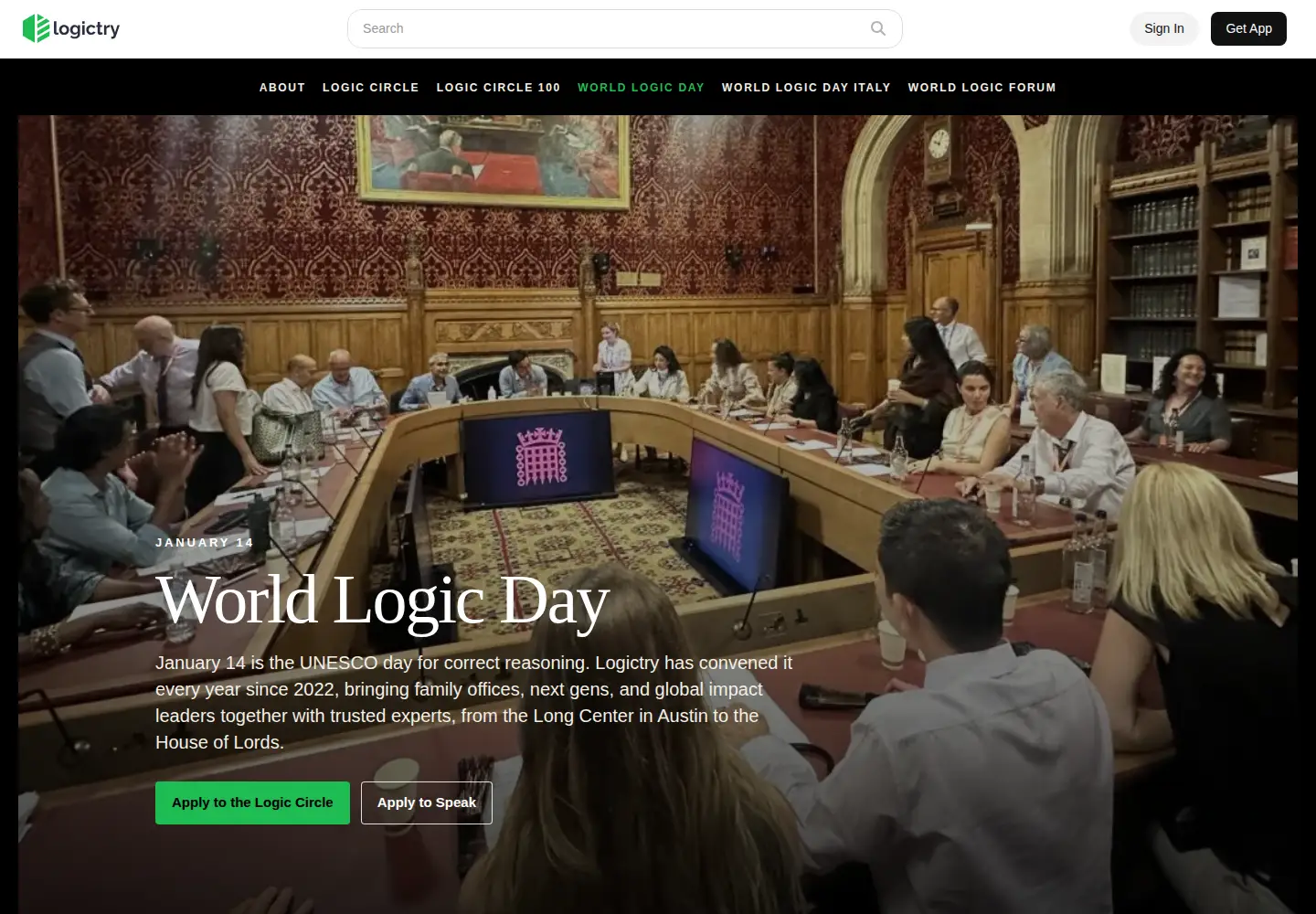 Screenshot of worldlogicday.com