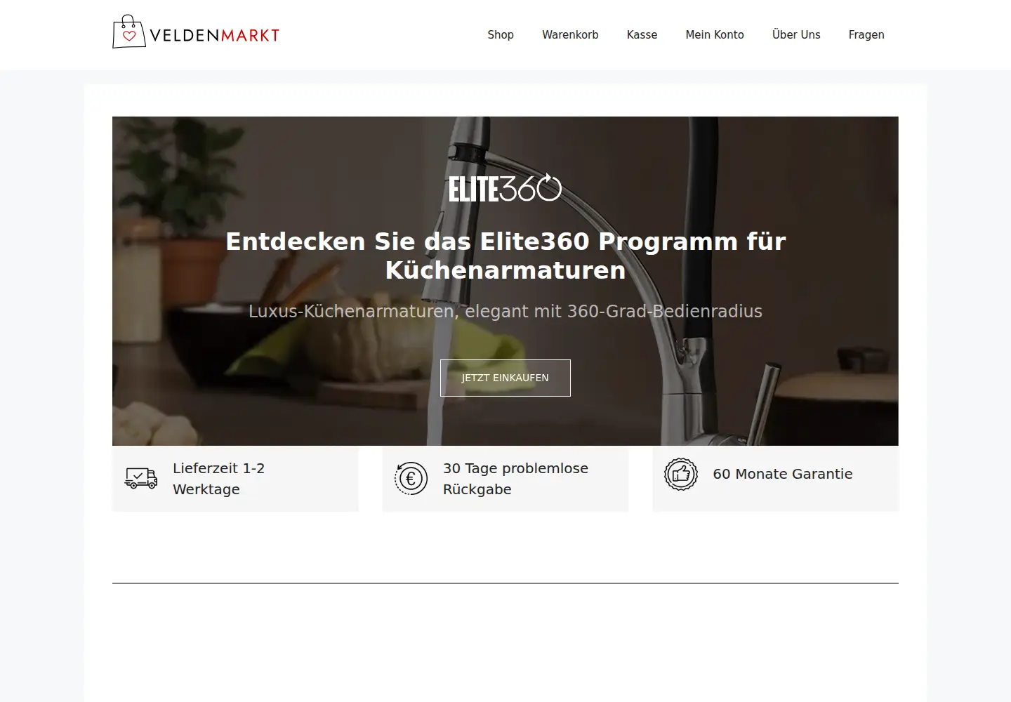 Screenshot of veldenmarkt.at