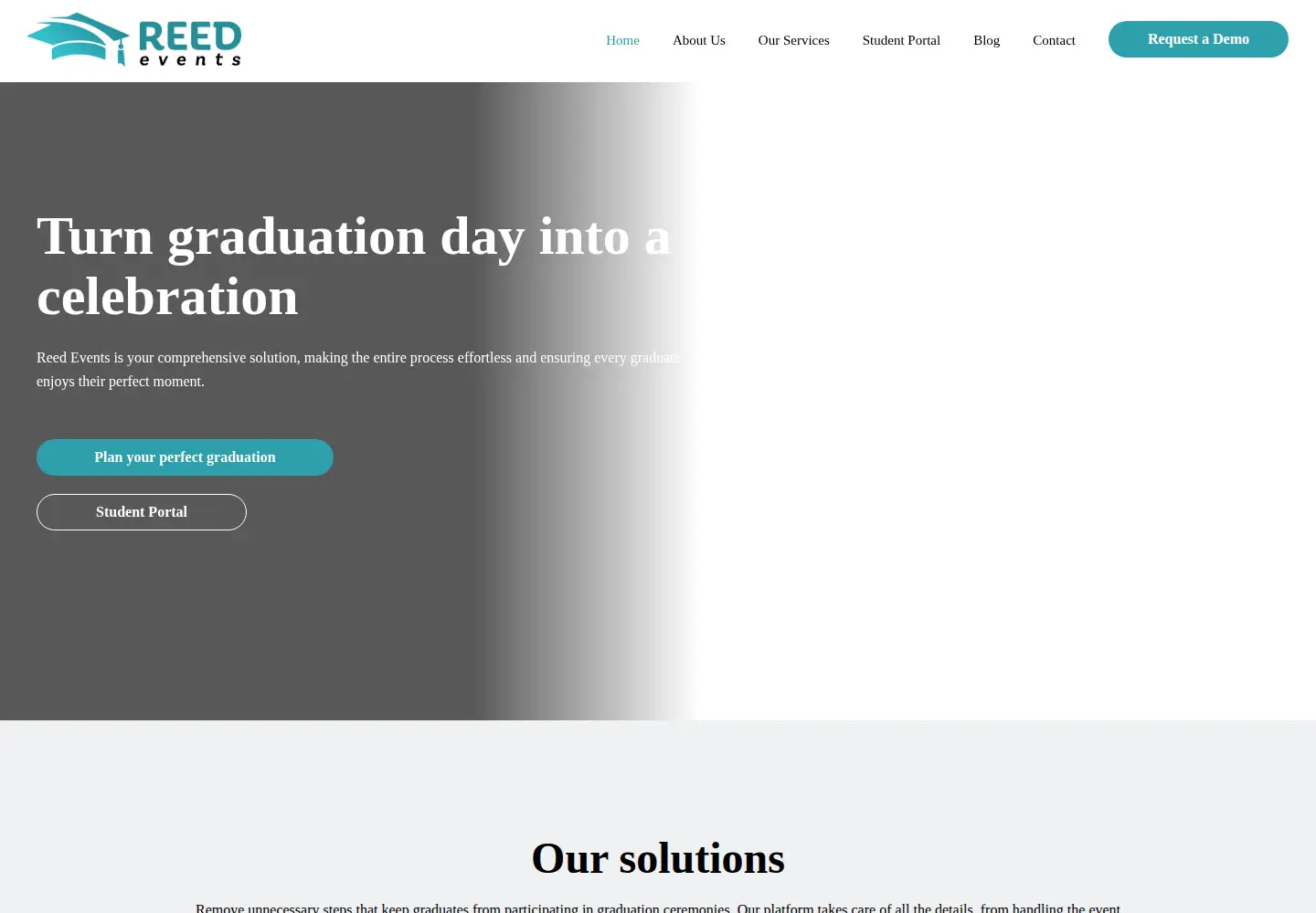 Screenshot of reedgraduations.com.au