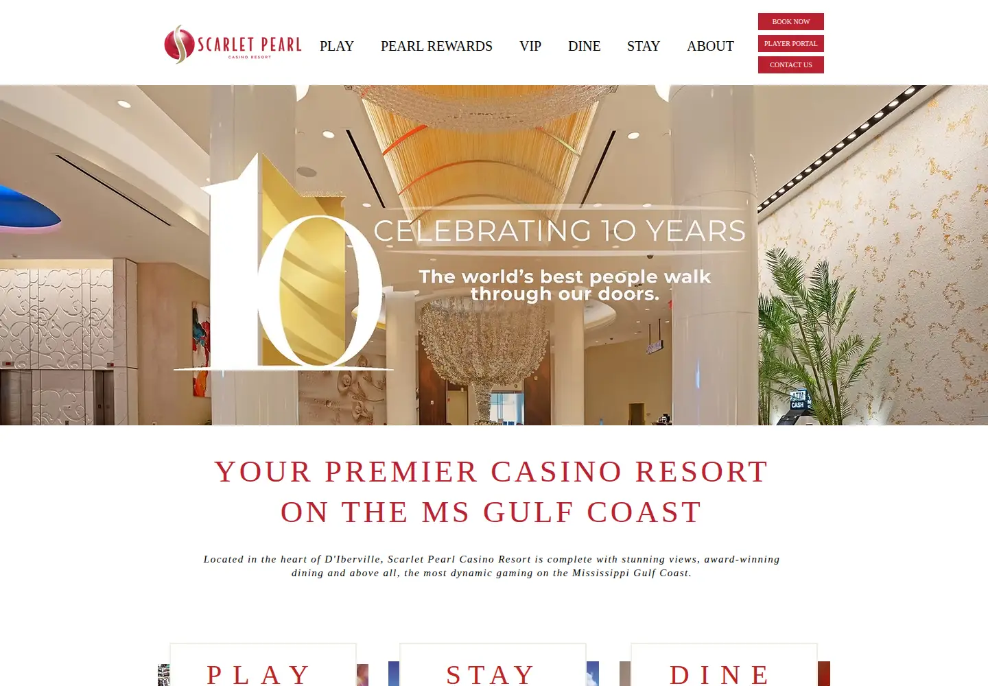 Screenshot of scarletpearlcasino.com