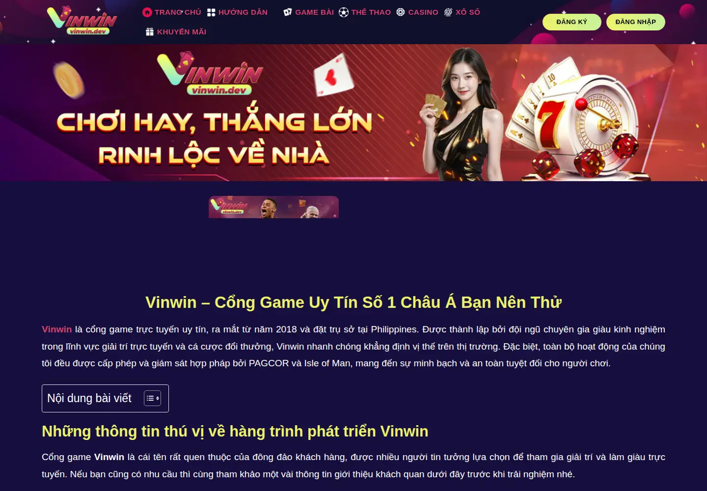 Captured homepage of vinwin.dev in the current scan