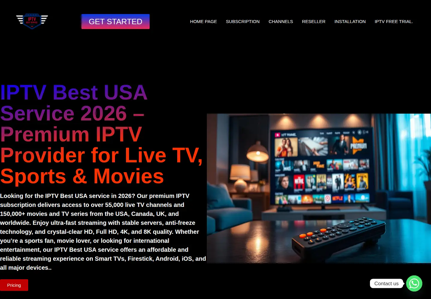 Screenshot of bestforiptvusa.com