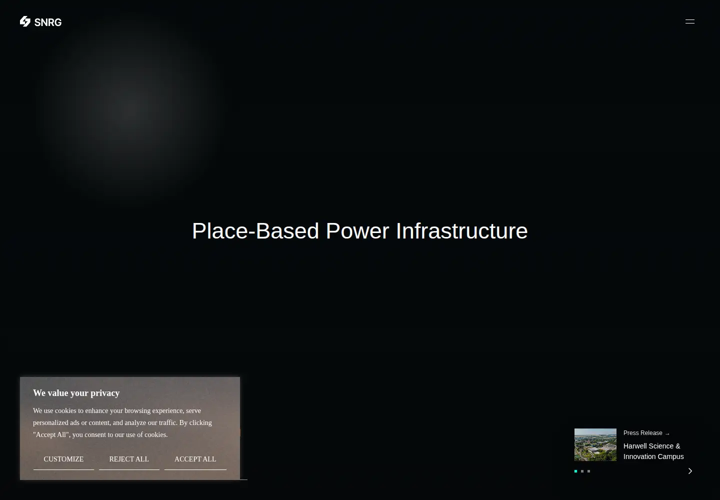 Screenshot of oursnrg.com