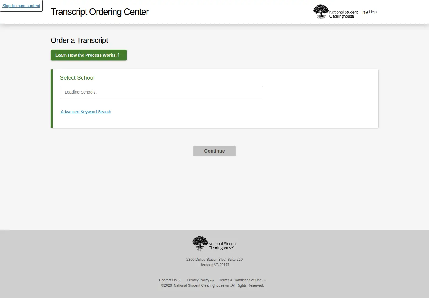 Screenshot of getmytranscript.com