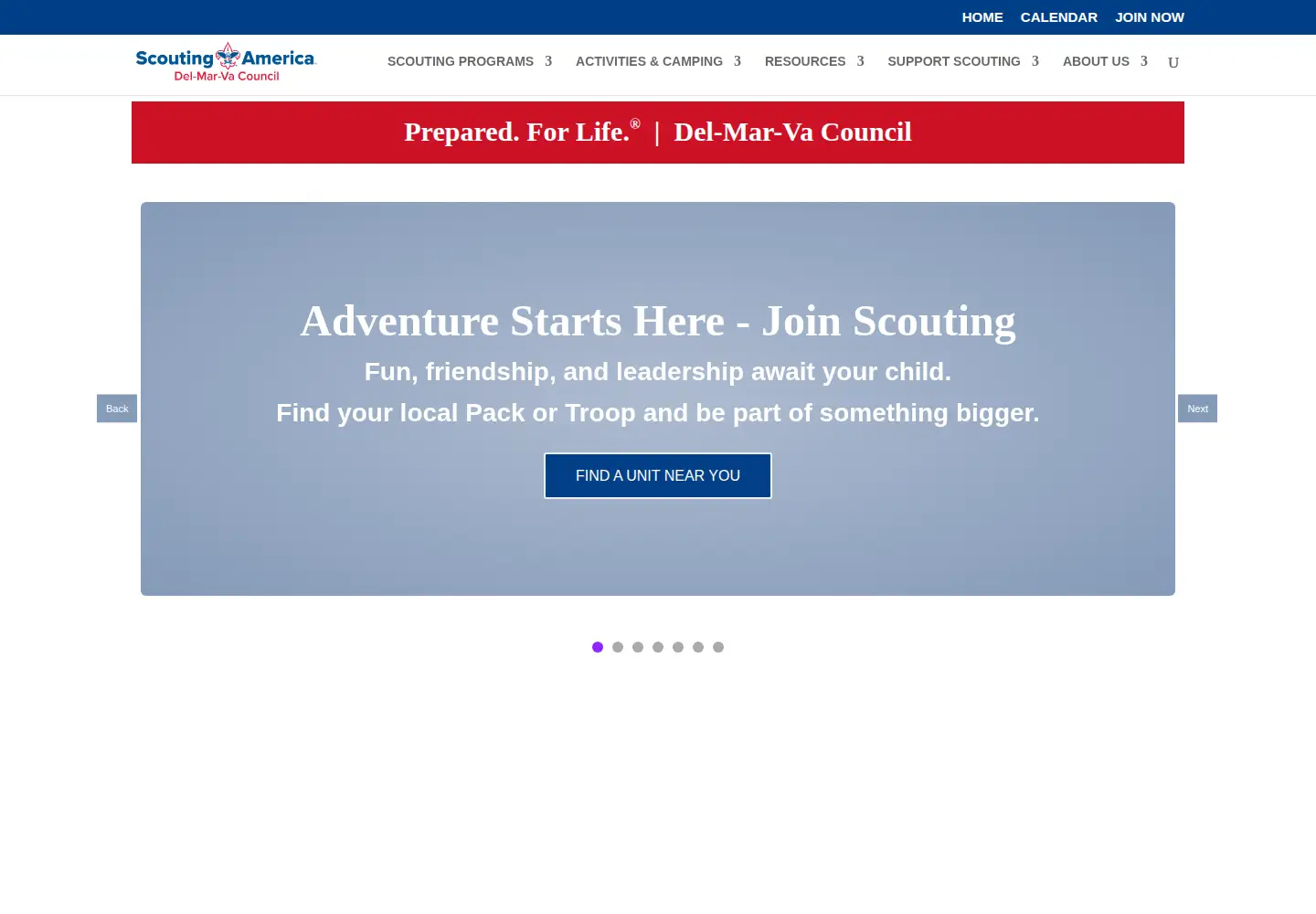 Screenshot of delmarvacouncil.org