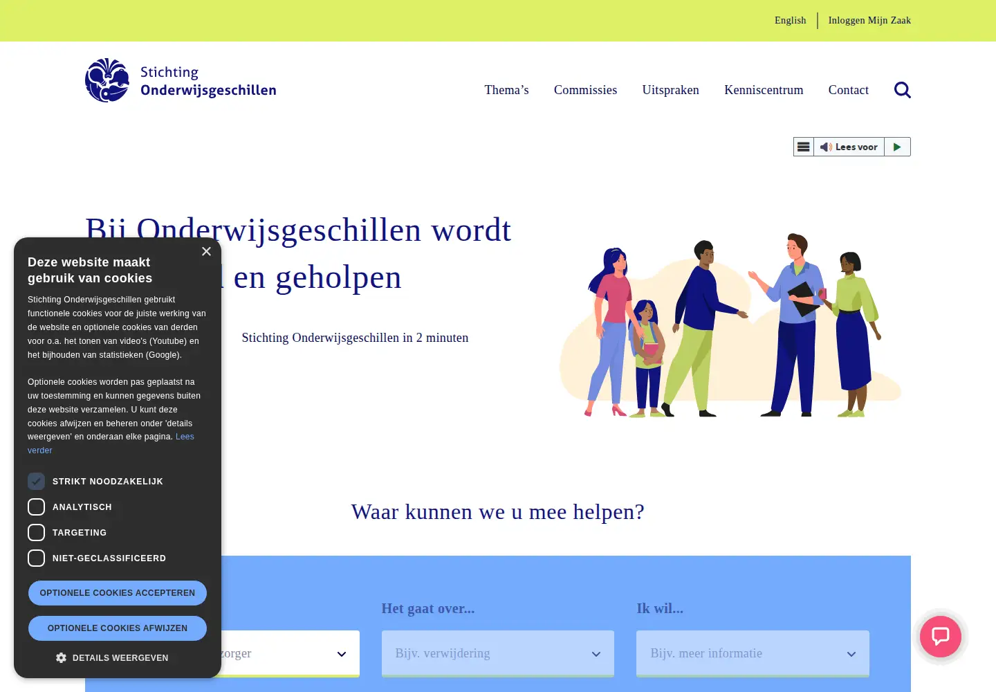 Screenshot of onderwijsgeschillen.nl