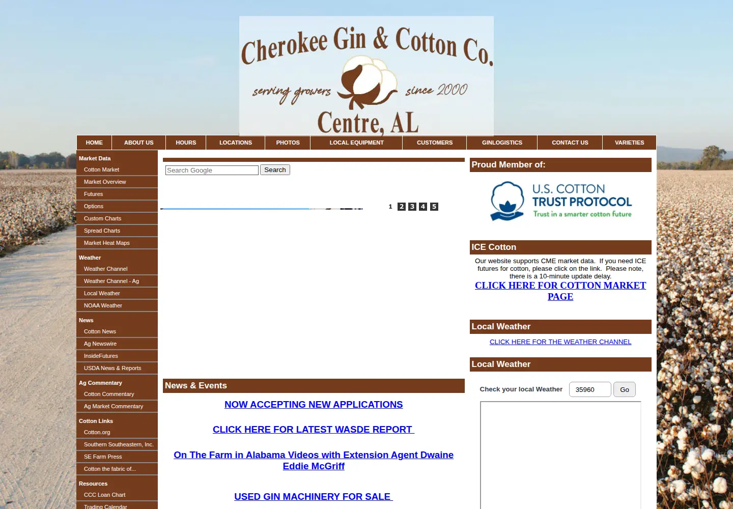 Screenshot of cherokeegin.com