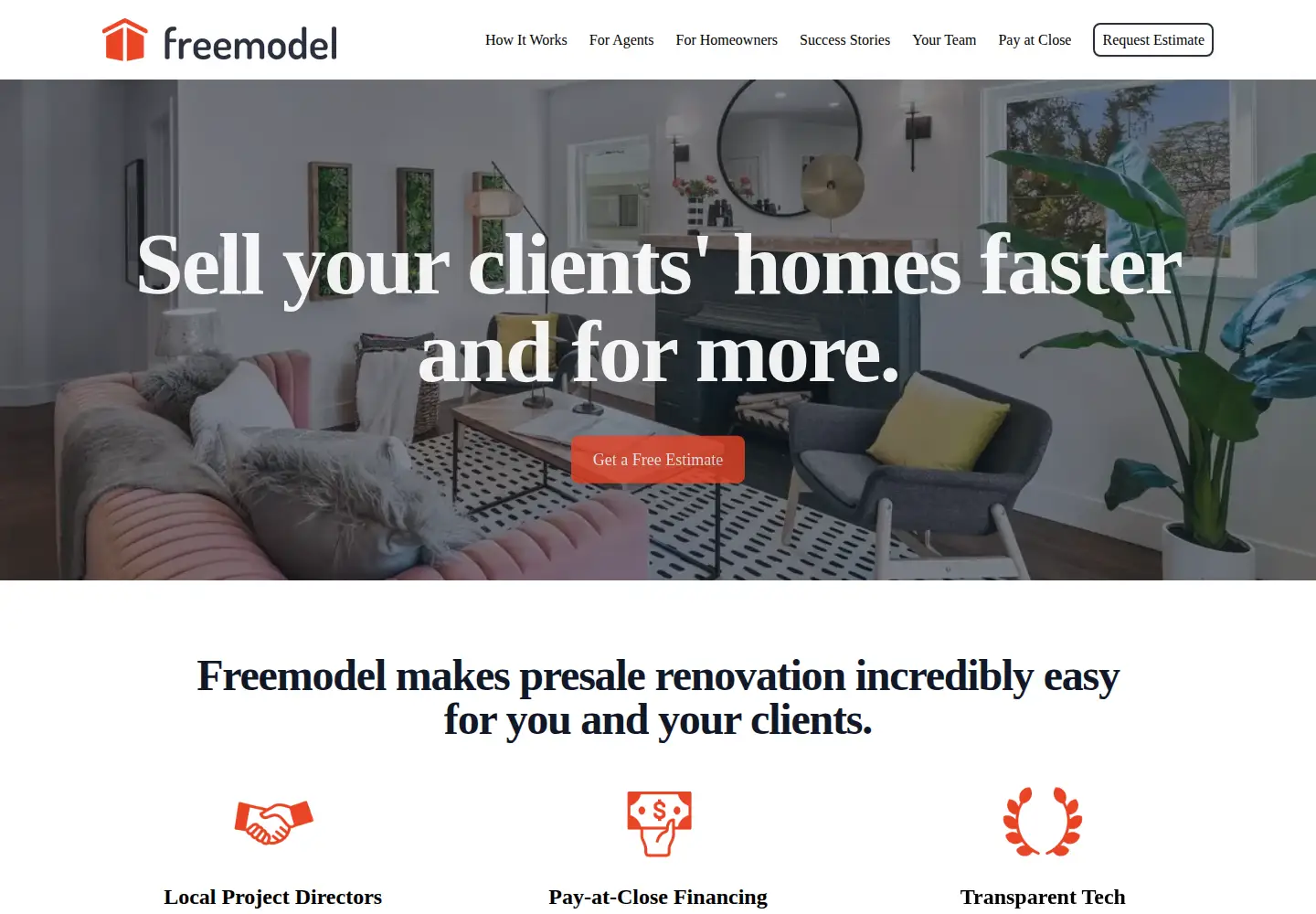 Screenshot of freemodel.com