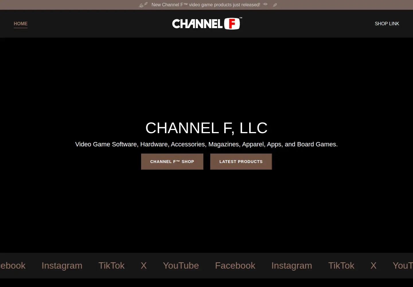 Captured homepage of channelfgames.com in the current scan