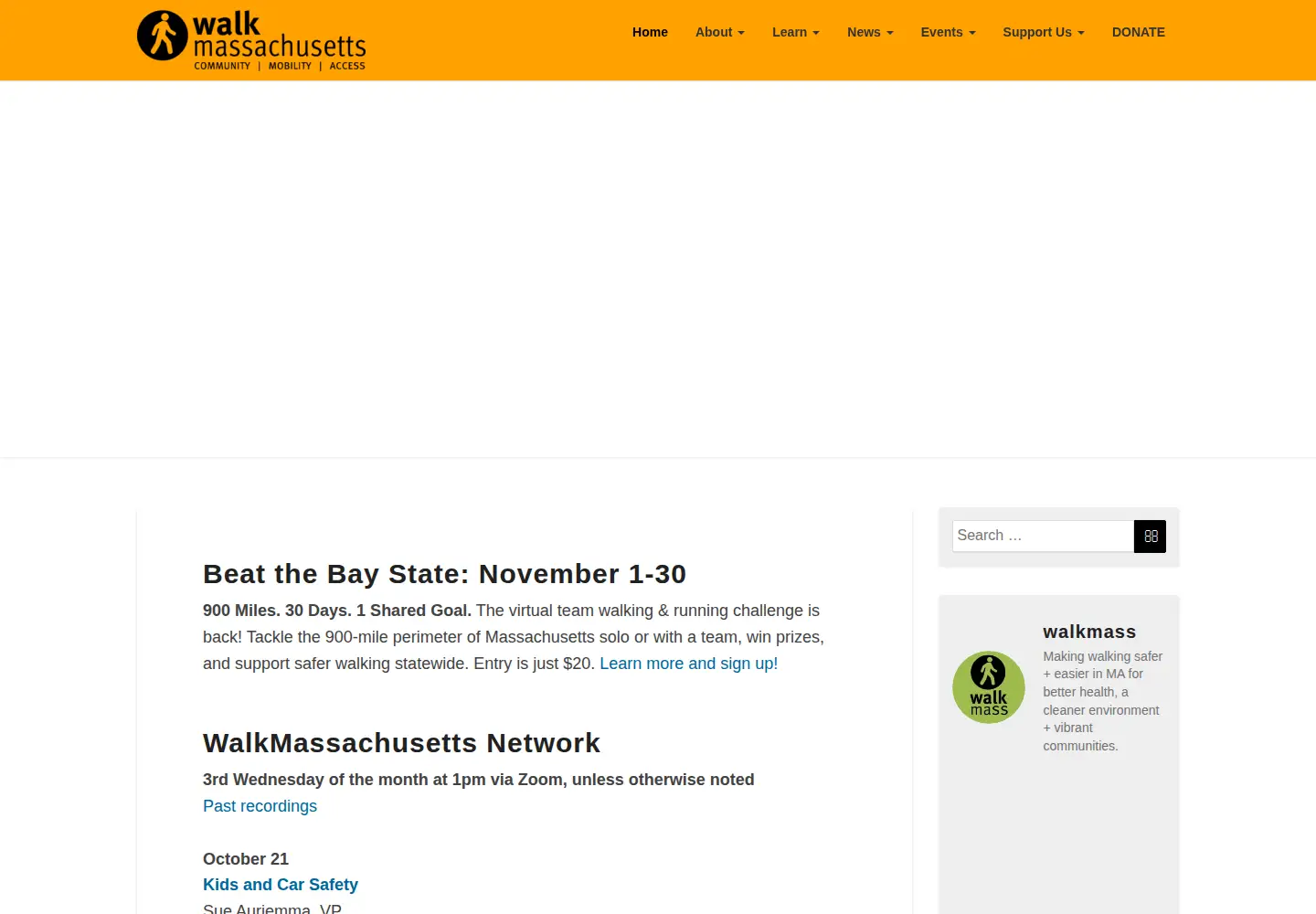 Screenshot of walkmass.org