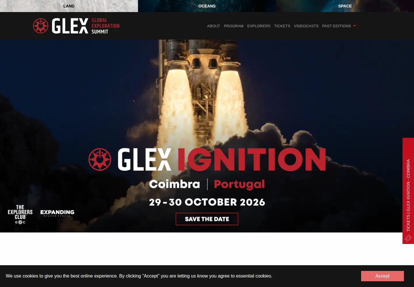 Captured homepage of glexsummit.com in the current scan