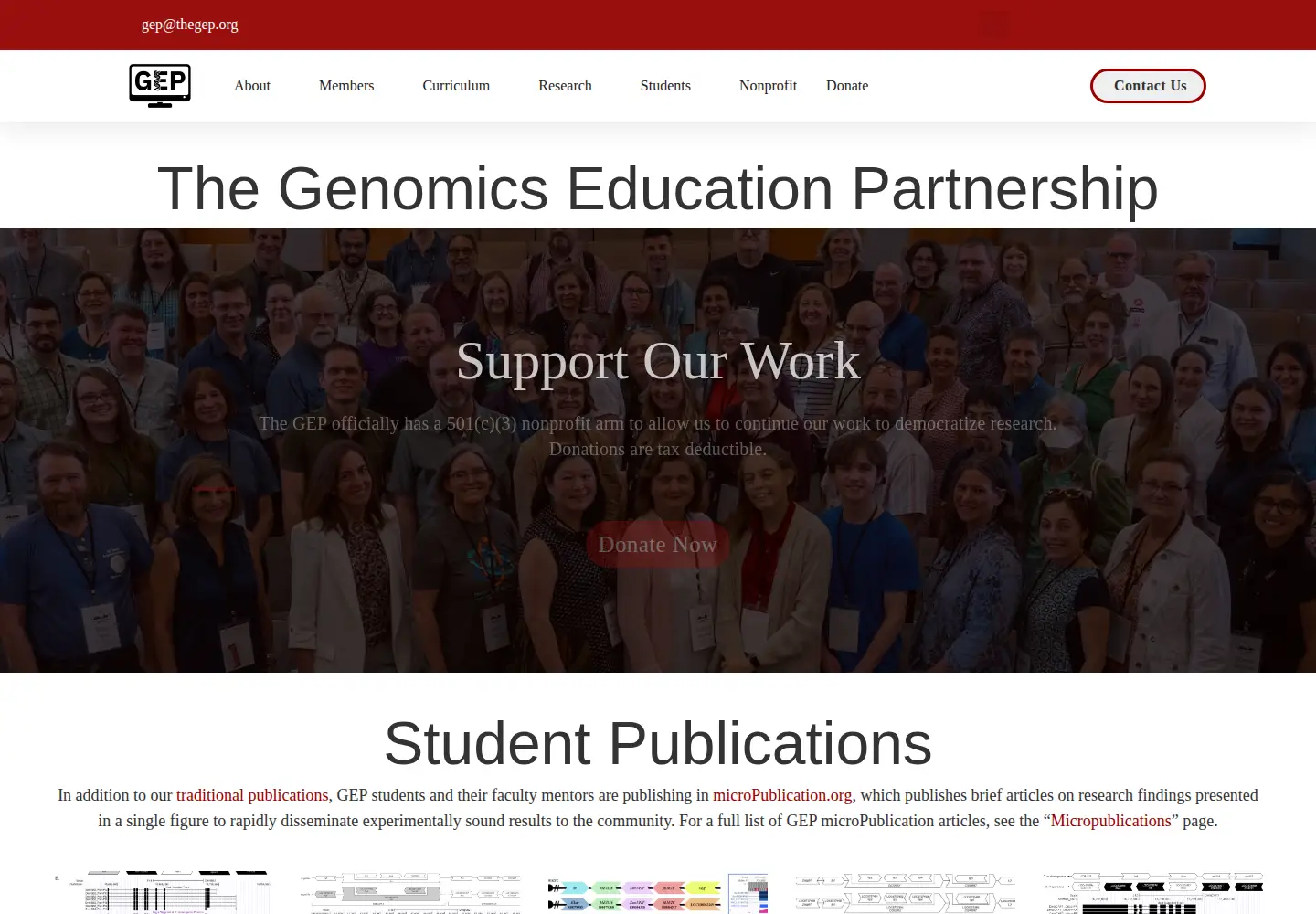 Screenshot of thegep.org