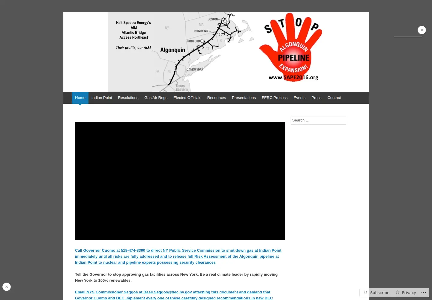 Captured homepage of sape2016.org in the current scan