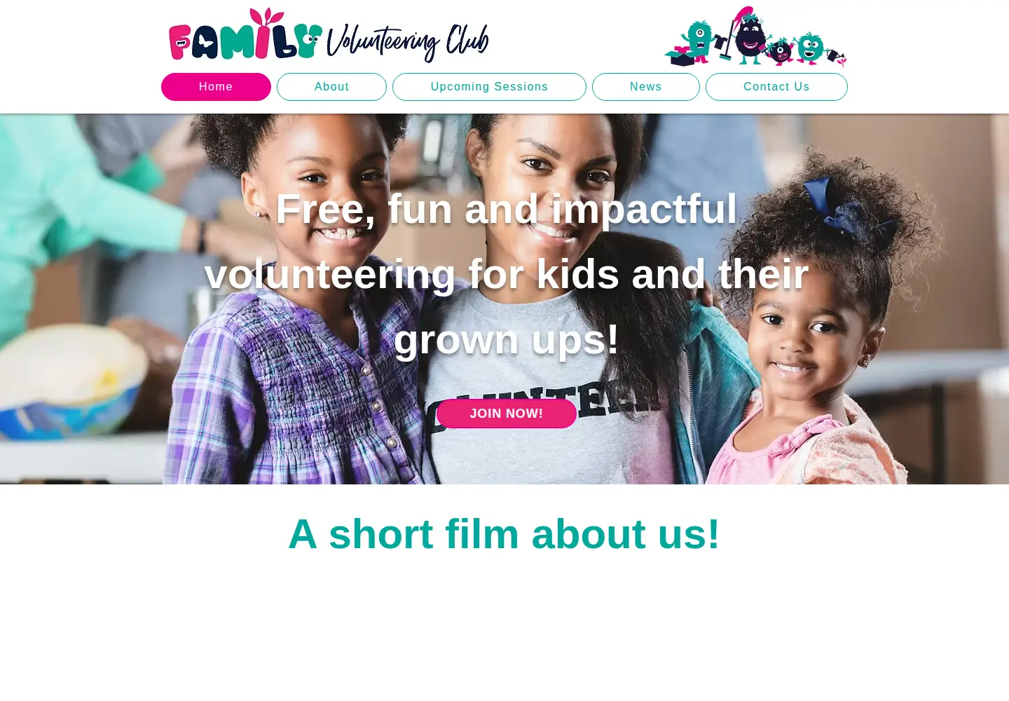 Screenshot of familyvolunteeringclub.co.uk