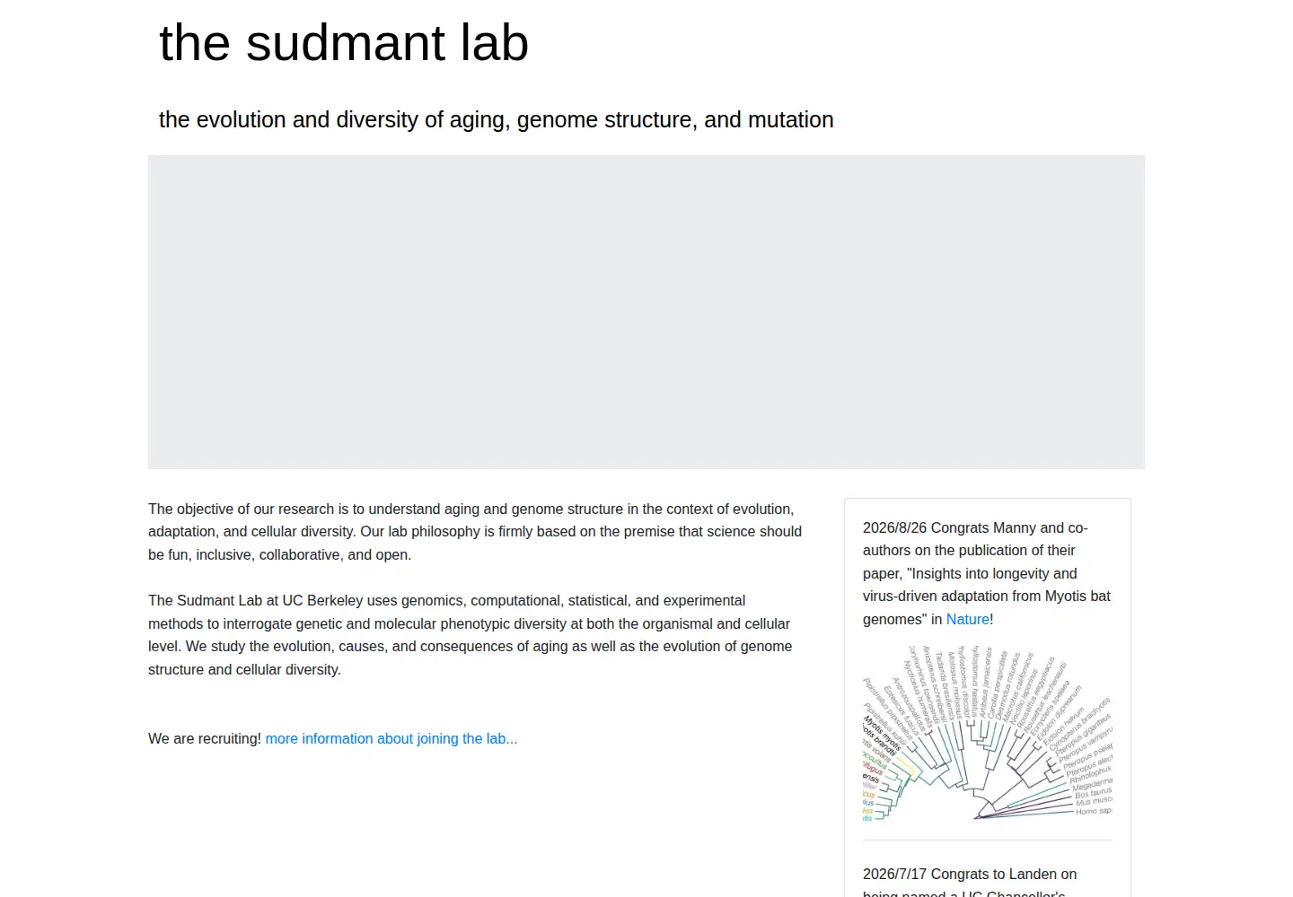 Screenshot of sudmantlab.org