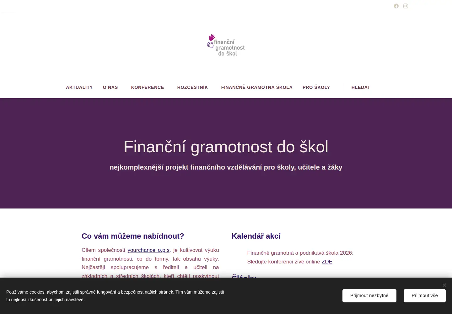 Captured homepage of fgdoskol.cz in the current scan