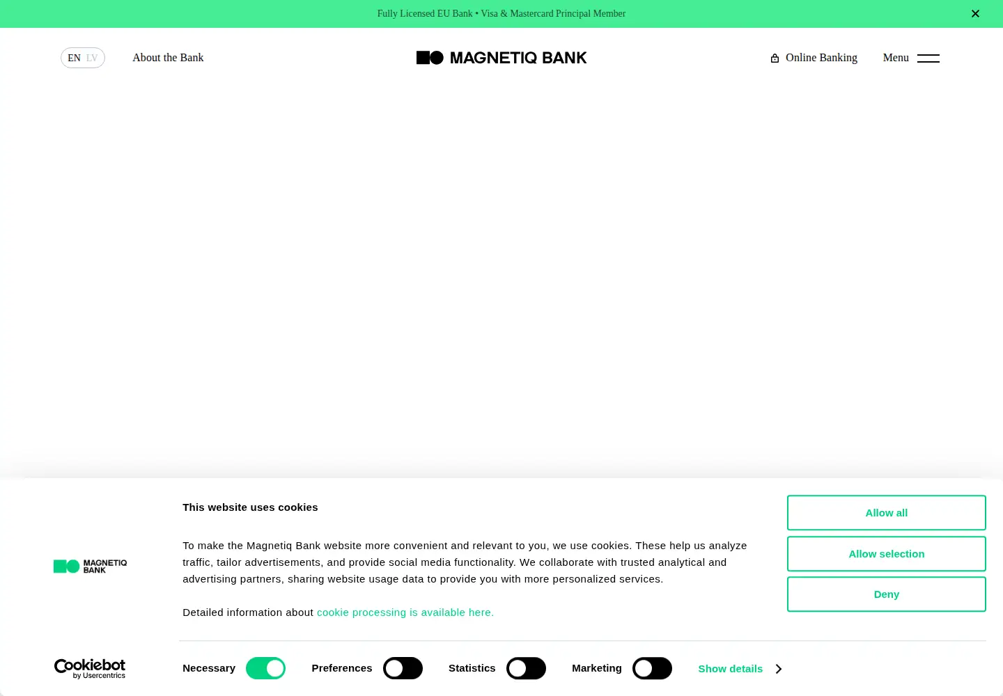 Screenshot of magnetiqbank.com