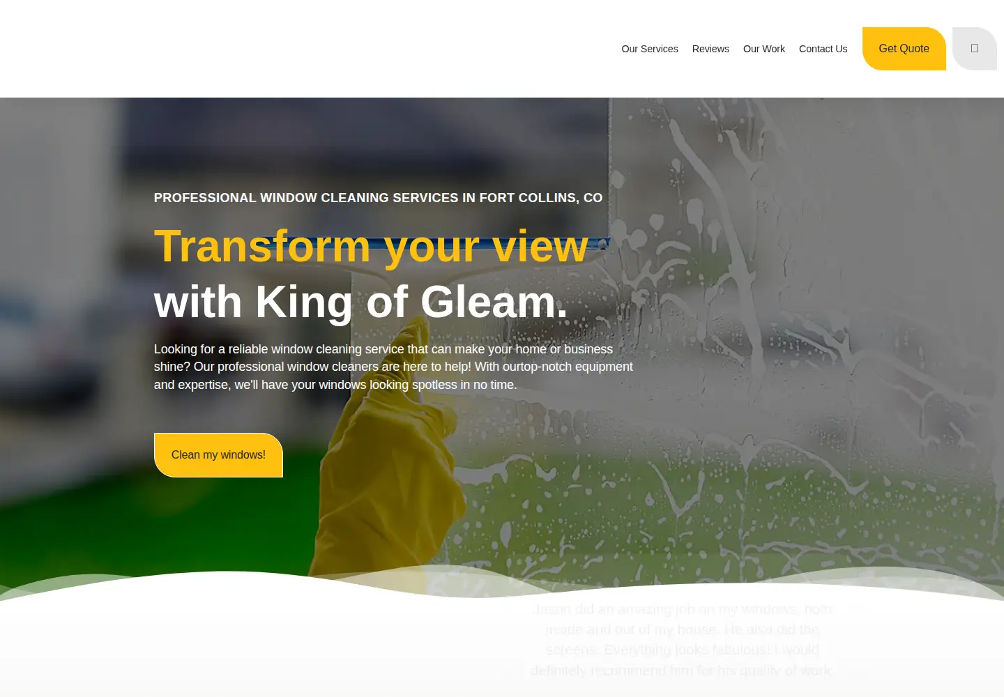 Screenshot of kingofgleam.com