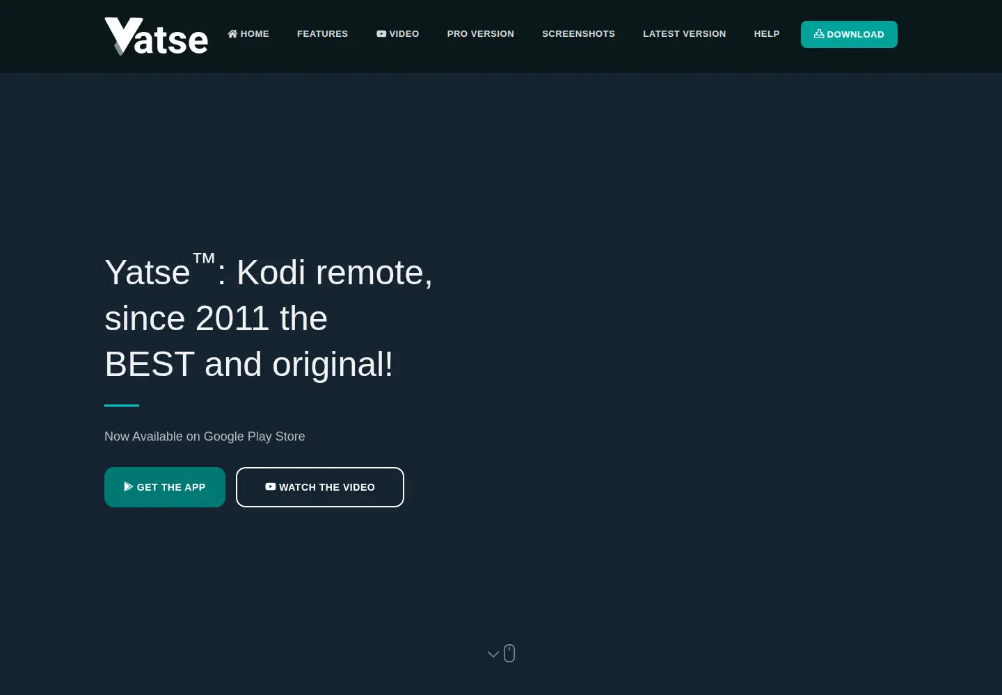 Screenshot of yatse.tv