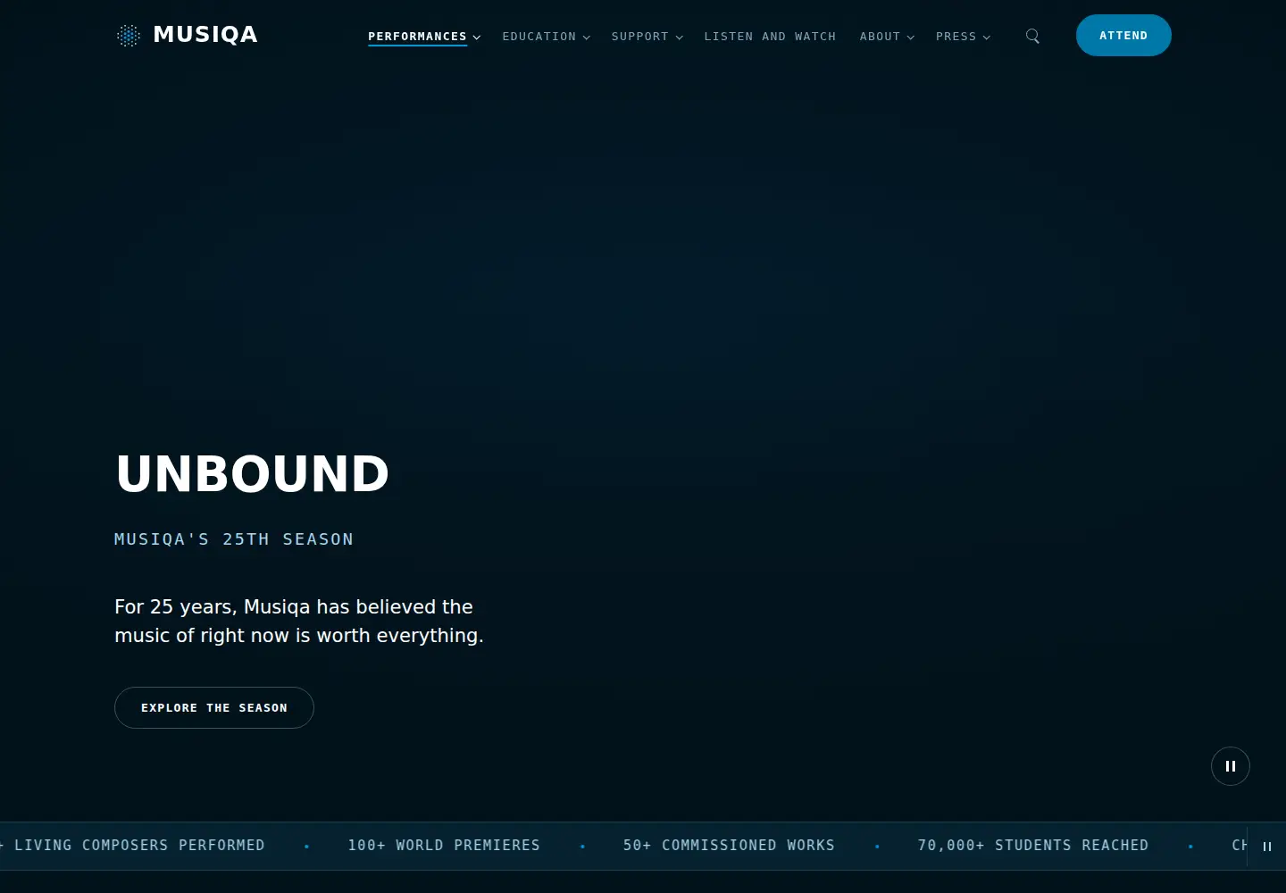 Screenshot of musiqa.org