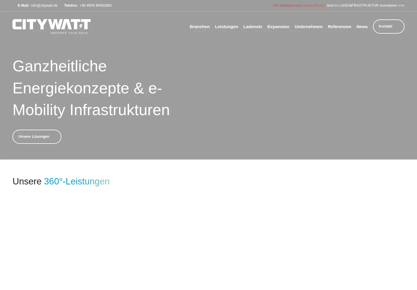 Screenshot of citywatt.de