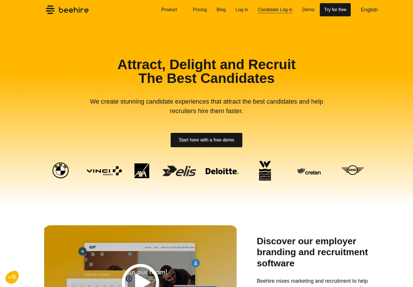 Screenshot of beehire.com