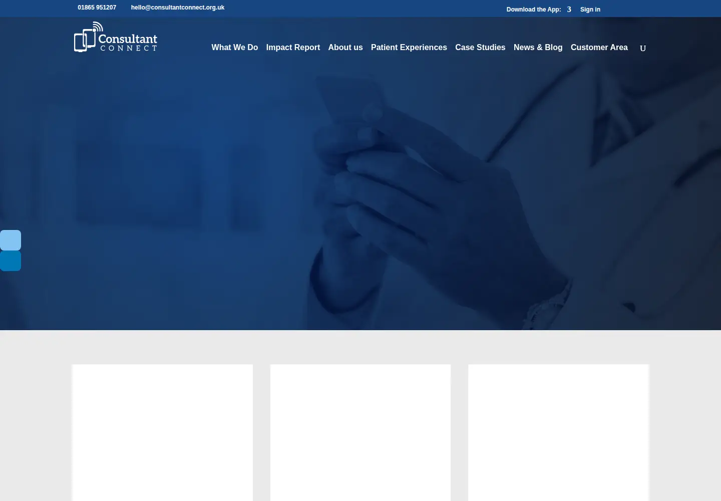 Screenshot of consultantconnect.org.uk