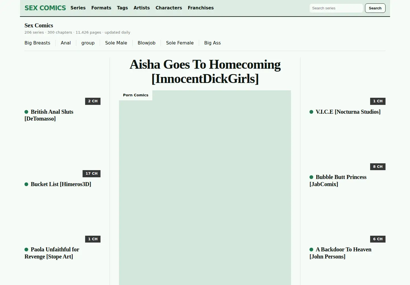 Screenshot of sexcomics.us