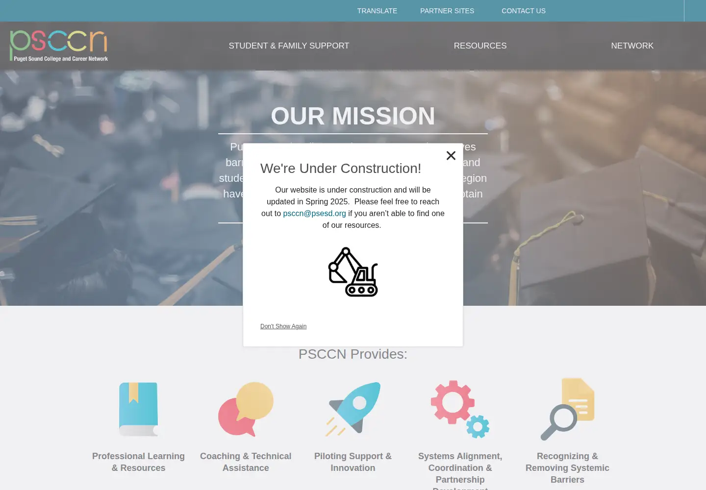 Screenshot of psccn.org