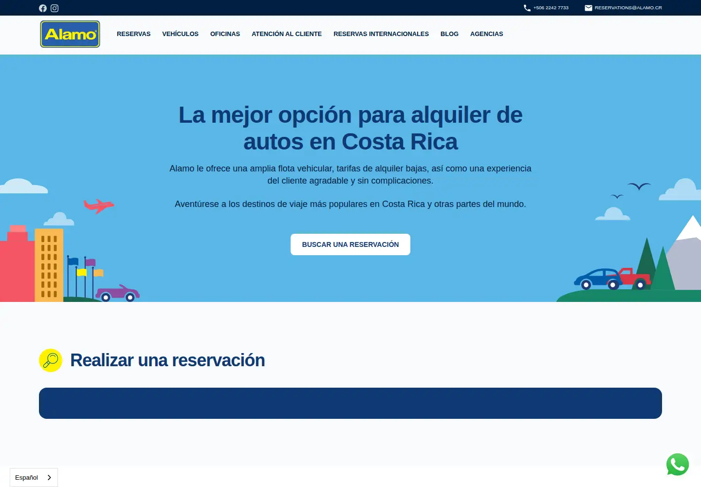Screenshot of alamocostarica.com