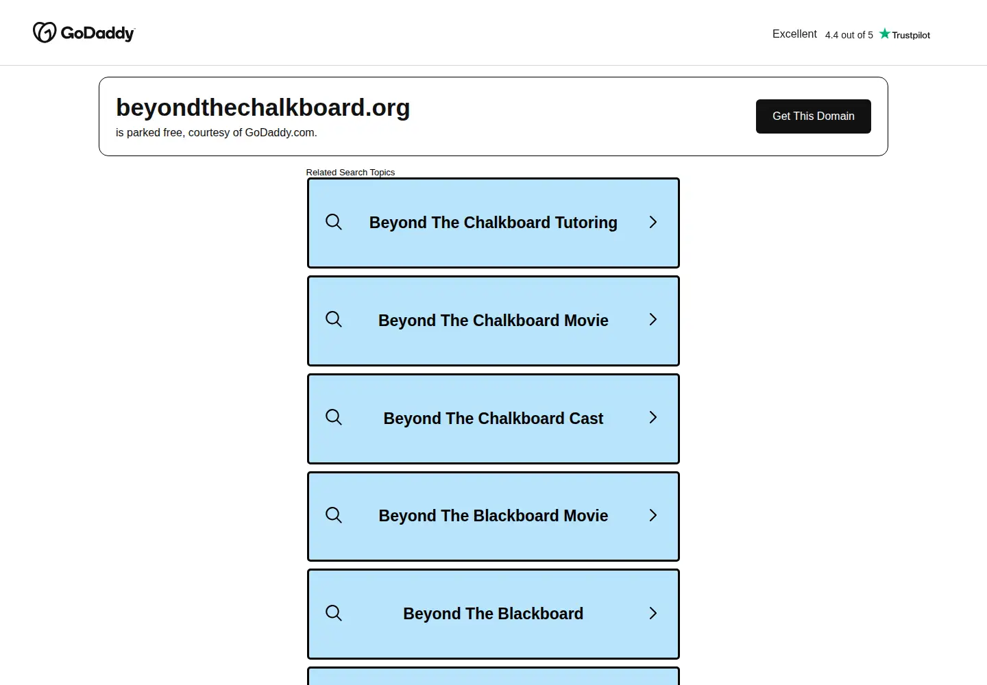 Screenshot of beyondthechalkboard.org