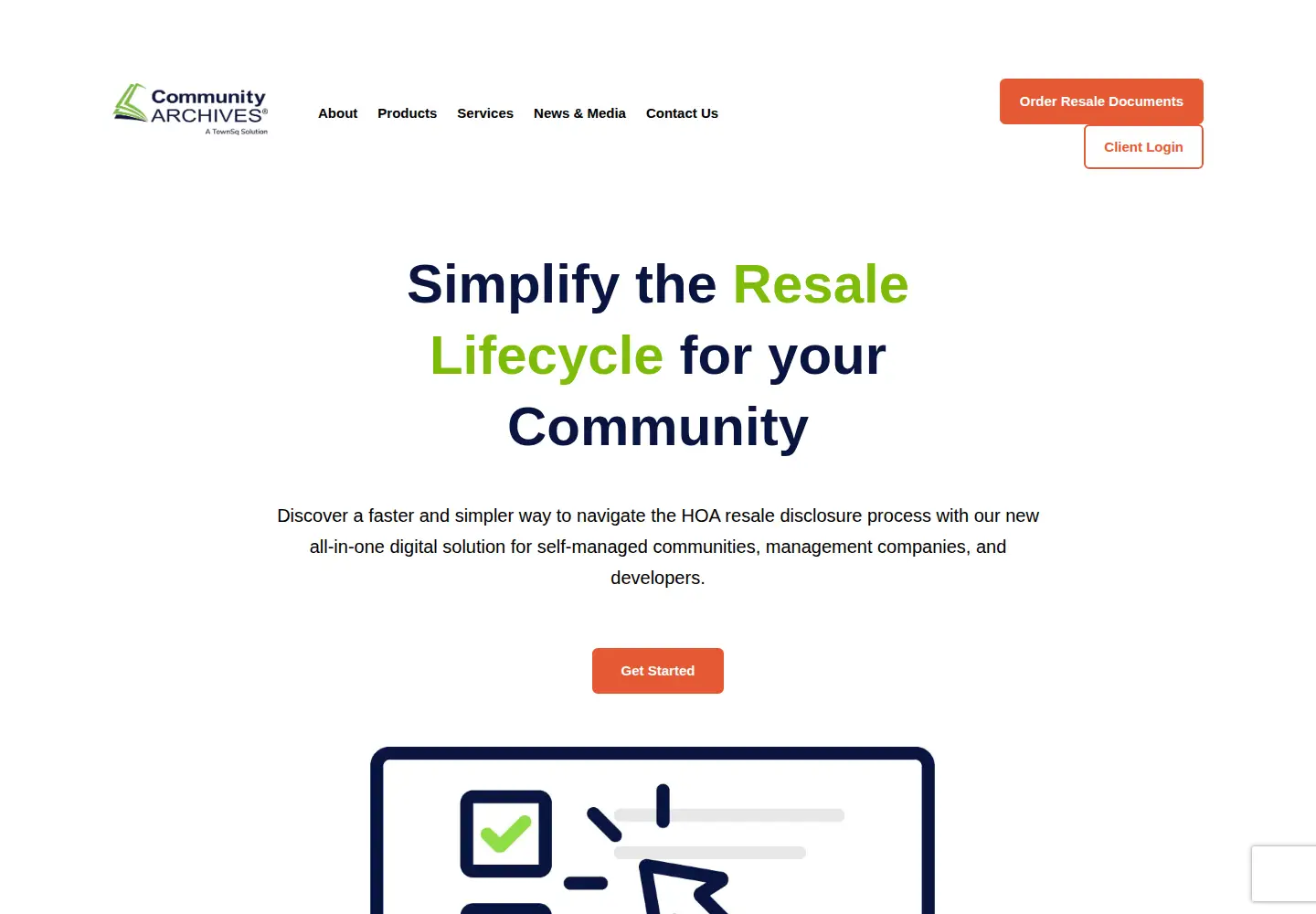 Captured homepage of communityarchives.com in the current scan