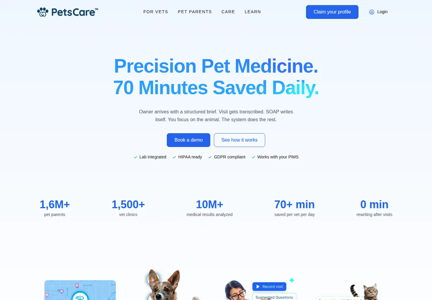 Screenshot of petscare.com
