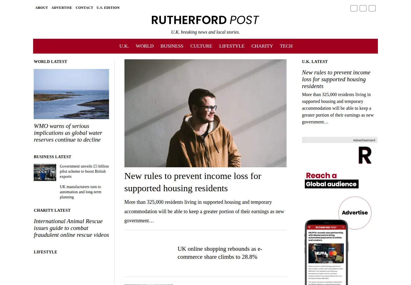 Screenshot of rutherfordpost.co.uk