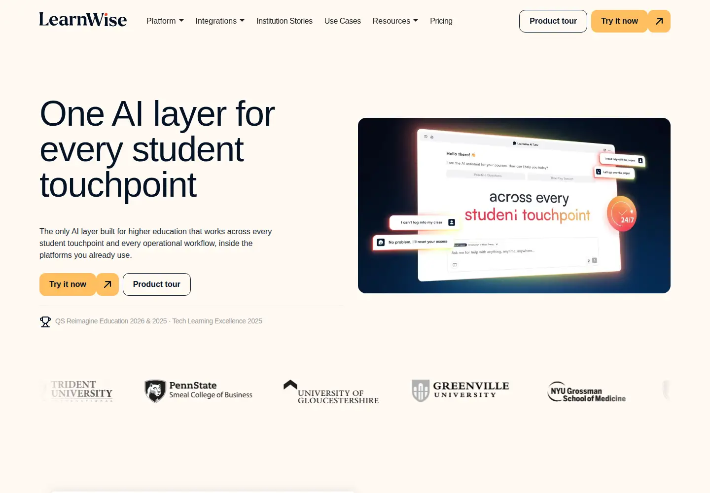 Captured homepage of learnwise.ai in the current scan