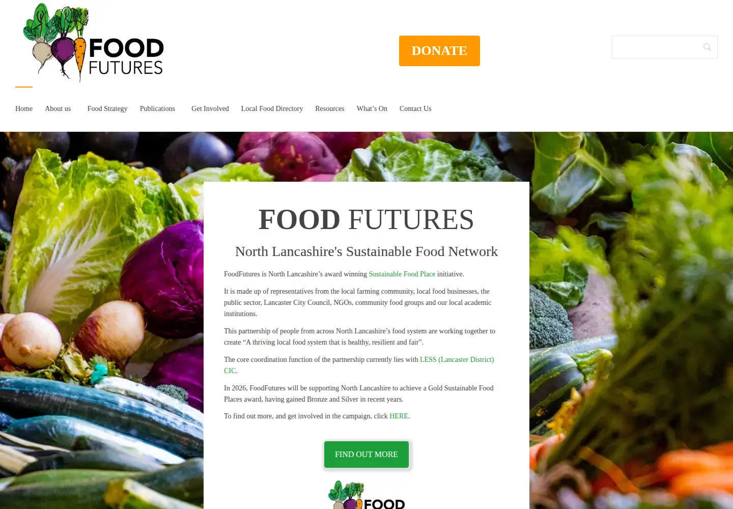 Screenshot of foodfutures.org.uk